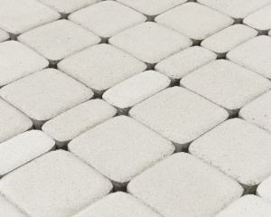 Тротуарная плитка Классико цвет белый