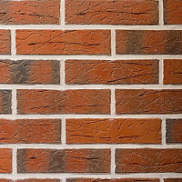 Кирпич Terca арт. 25102571 RED Flame F2F с песком FAT, 250/85/65, 50 шт./м2