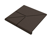 Ступень угловая Ecoclinker Коричневый, 33x33, 0,1089 м2/кор, 1шт/кор, 0,1089 шт/м2