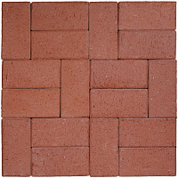 Тротуарная плитка ArtStone Klinker ASK-3316 red 200х100х16 (1м2=48шт) 40 шт/уп, 33,6 кг/м2
