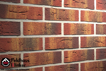 Клинкерный кирпич Feldhaus Klinker K328NF90 carmesi multi vascu, 240*90*71 мм, ок. 48 шт./кв. м., 52