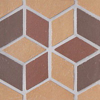 Мозаичная вставка Flower/Цветок (на сетке) Ecoclinker Микс, 15х15, 44,44 шт/м2
