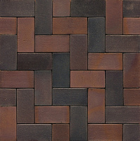 Клинкерная брусчатка Muhr PK 40 Nr 04 S, Rotbraun-bunt Spezial, 200/100/40 мм, 1,77 кг, 892 шт/под