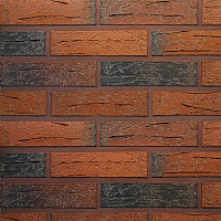 Кирпич Terca арт. 25102570 RED Flame с песком FAT, 250/85/65, 50 шт./м2