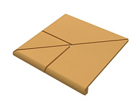 Ступень угловая Ecoclinker Песочный, 33x33, 0,1089 м2/кор, 1шт/кор, 0,1089 шт/м2