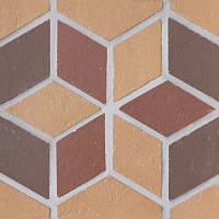 Мозаичная вставка Flower/Цветок (на сетке) Ecoclinker Микс, 15х15, 44,44 шт/м2