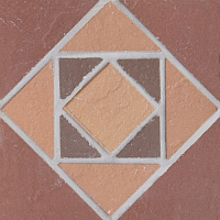Мозаичная вставка Square/Квадрат (на сетке) Ecoclinker Микс, 15х15, 44,44 шт/м2