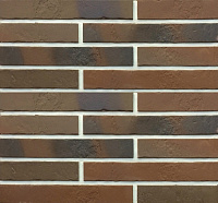 Плитка рядовая "Teuto Rot-bunt Kohlebrand Schieferstruktur"  365x52х10мм, 42 шт/м2, 18 кг/м2, 34 шт/